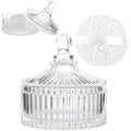 2 PCS Large Body Powder Puff with Glass Container Set, Soft Washable Puff Set for Face & Body, Reusable Puff with Ribbon Band for Makeup Glitter Application, After-Bath Care