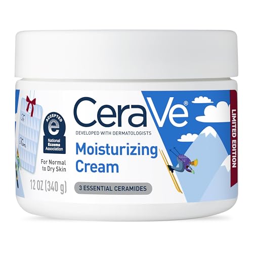 CeraVe Apr?s Ski Moisturizing Cream, Body and Face Moisturizer for Dry Skin, Hyaluronic Acid and Ceramides, Daily Moisturizer, Oil-Free, Fragrance Free, Non-Comedogenic, Limited Edition, 12 Ounce