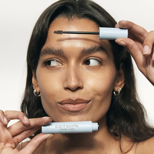 Eight Saints Frame Game Eyebrow Growth Serum for Thicker, Fuller Brows, Natural & Organic Brow Enhancing Treatment for Thin & Sparse Eyebrows, Nourishing Eyebrow Serum, 0.14 fl oz