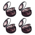 4 Pcs Empty Round Lash Cases 2 Layers EyeLash Storage Boxes Eyelash Packaging Boxes False Eyelash Cases with Makeup Mirror Lid Black