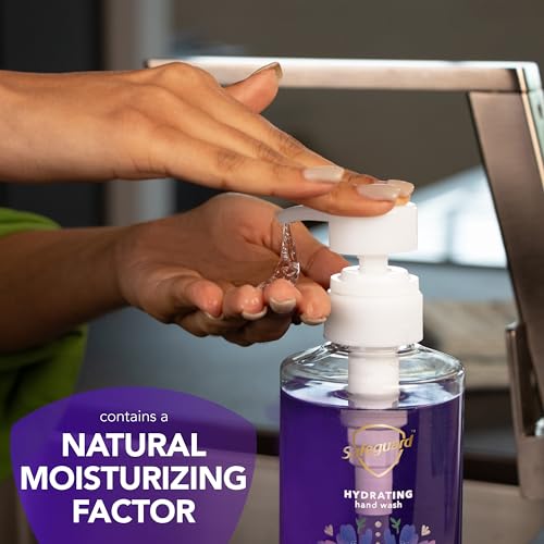 Safeguard Liquid Hand Soap, Micellar Deep Cleansing, Washes Away 99% Bacteria, Made with Natural Moisturizers, Enriched with Skin Conditioners, PH Balanced, Lavender Scent 15.5 oz (Pack of 4)