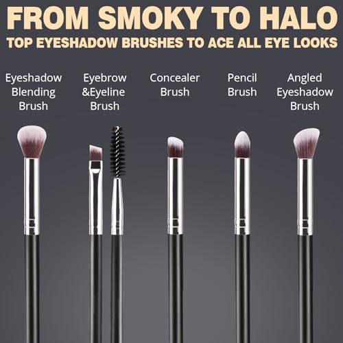 BEAKEY Makeup Brush Set Professional & Makeup Brush Drying Rack,Makeup Brush Holder - Black