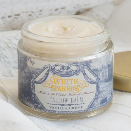 Organic Grass Fed Tallow Balm - (Vanilla Cr?me) Organic Tallow from Grass Fed Cows & All Organic ingredients. For Face and Body. (2.0 oz)¡¦