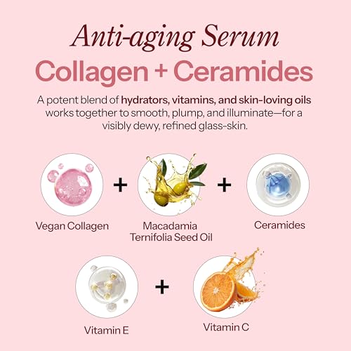 Hello You Collagen Face Serum with Ceramide - Dermatologist Tested, Anti-Aging, Korean Skin Care - Hydrates, Improves Skin Barrier, Promotes Glass Skin, Reduces Fine Lines & Wrinkles - 1.69 Fl Oz