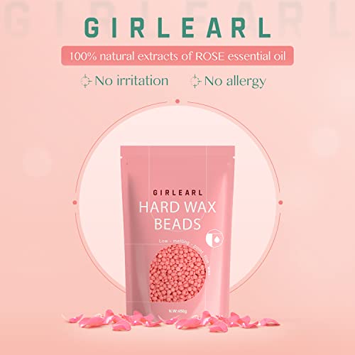 Ajoura 2 lb Rose Hard Wax Beads + 1 lb Aloe Hard Wax Beads for Hair Removal, All-purpose Wax Beans for Sensitive Skin, Large Area Coarse Hair Removal, Refill Bag for Brazilian Bikini, Face, Eyebrows