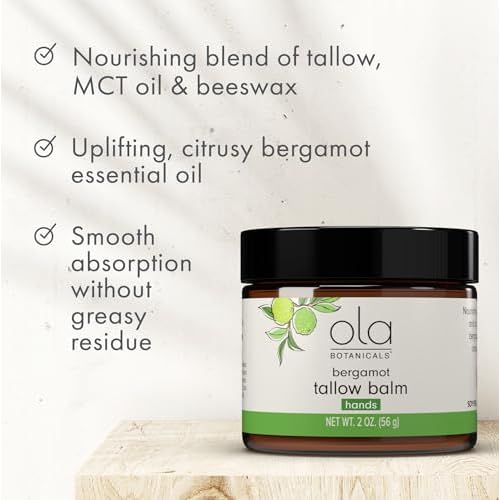 Dr. Mercola Ola Tallow Balm, Hands, Bergamot