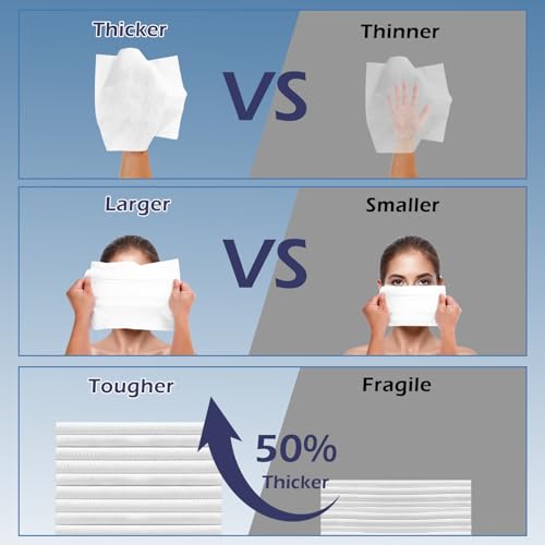 Travel Pack Disposable Face Towel, Individually Packed Each Re-sealable Bag Contains 5 Dry Towels, Makeup Remove and Face Wash, Business Trip, Camping, Fitness, Yoga (5 Pack, 25 Towels)