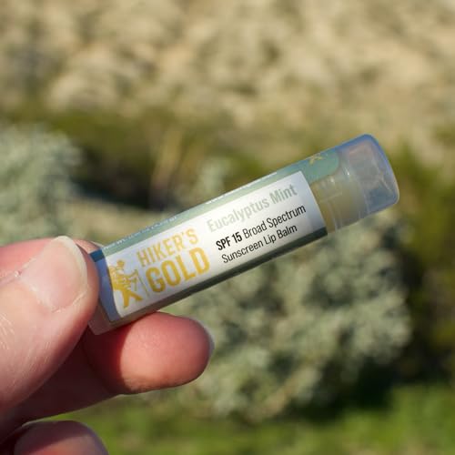 Hiker¡¯s Gold SPF 15 Sunscreen Lip Balm, Eucalyptus Mint, 3-Pack