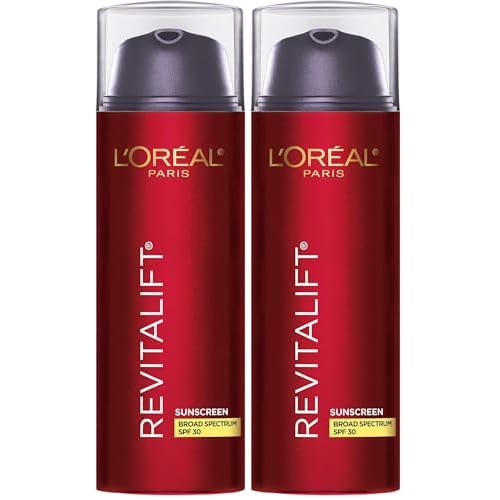 L'Oreal Paris Revitalift Triple Power Anti-Aging Broad Spectrum SPF 30 Sunscreen,Pro Retinol,Hyaluronic Acid & Vitamin C Lotion,Reduces Wrinkles 1.7 Oz,(Pack of 2)