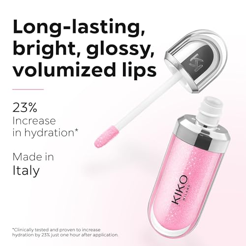 KIKO Milano 3D Hydra Lip Gloss ? High Shine, Hydrating, Plumping, Non-Sticky, Moisturizing Lip Makeup
