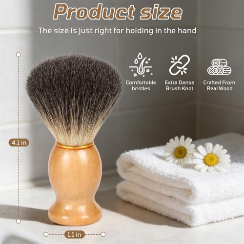 Shaving Brush,Premium Shaving Brushes for Men, Professional Shaving Cream Brush-Soft Bristles for Smooth Shaves, Ideal Men¡¯s Shave Brush for a Luxurious Grooming Experience