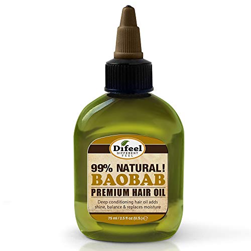 Difeel Premium Deep Conditioning Natural Hair Care Oil - Baobab Oil 2.5 ounce (6-Pack)