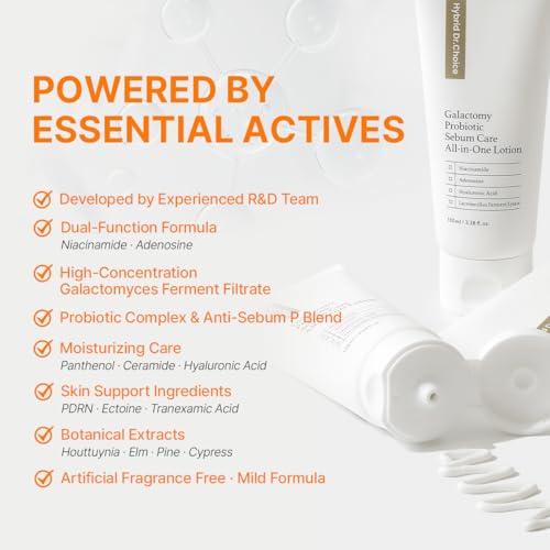 Hybrid Dr.Choice Galactomy Probiotic Sebum Care All-in-One Lotion Galactomyces Tranexamate PDRN hyaluronic acid