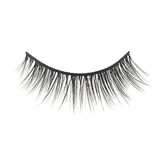 Cloud 9 - Reusable 15 Wears, Natural Looking Vegan False Lashes, Handmade from Korean Silk. Lightweight Cruelty Free Eyelash for Everyday Look - 1 Pair