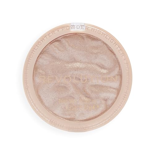 Revolution, Reloaded Pressed Powder Highlighter, Intensely Pigmented for a High Impact Dewy Finish, Just My Type, 0.22 Oz