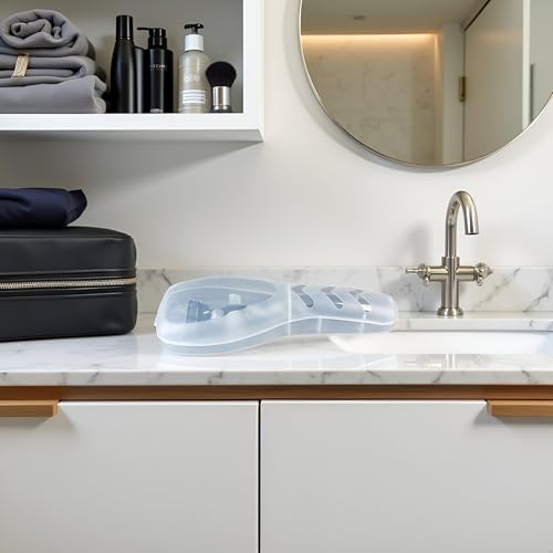 Transparent Portable Travel Men Manual Razor Protector Plastic Box Cover Container Storage Shaver Holder Protector Case Organizer, Electric Shavers