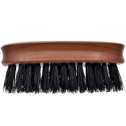 Murai by Giorgio GM4F Firm Boar Bristle Beard Brush - Travel Brush for Men's Skin Care and Grooming