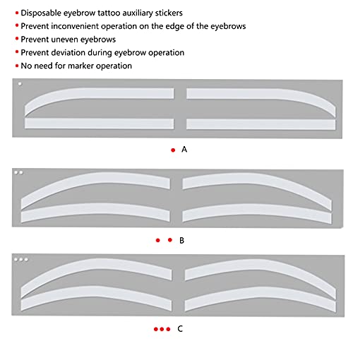 Eyebrow Stencil Stickers Airbrush Eyebrow Sticker Stencil Eyebrow Auxiliary Stickers,6 Pairs Eyebrow Auxiliary Stickers Disposable Adhesive Eyebrow Pattern Sticker