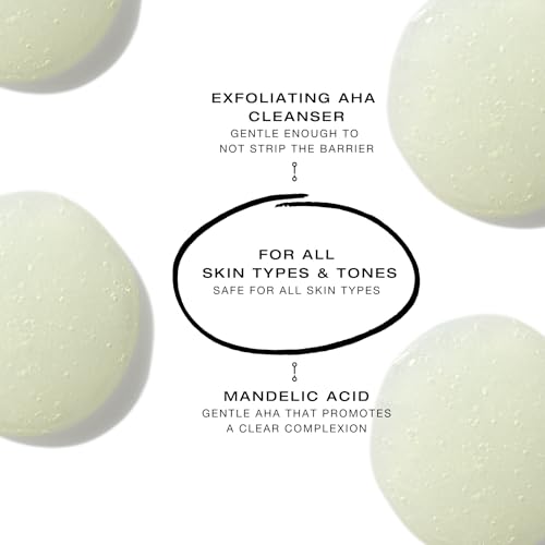 Biba De Sousa The Mandelic Scrub - Gentle AHA Exfoliation - Invigorating Daily Facial Cleanser For All Skin Types - (8 oz)