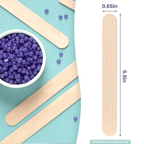 Tress Wellness Craft Sticks, Popsicle sticks, Premium Splinter-Free Wooden Sticks for Waxing, Wax Stick for Body and Face Waxing, 140 pieces (Pack of 2)