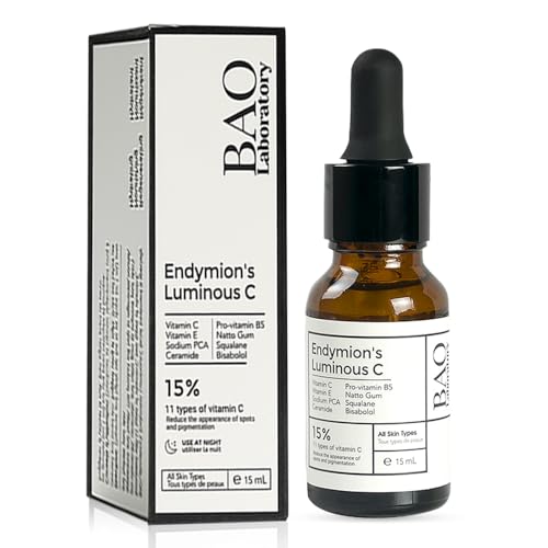 ENDYMION¡¯S LUMINOUS C Face Serum | Bisabolol, Squalane, Vitamin C &E | Multi Vitamin Serum for Brightening, Regenerating And Refreshing Skin| For All Skin Types (15 ML)