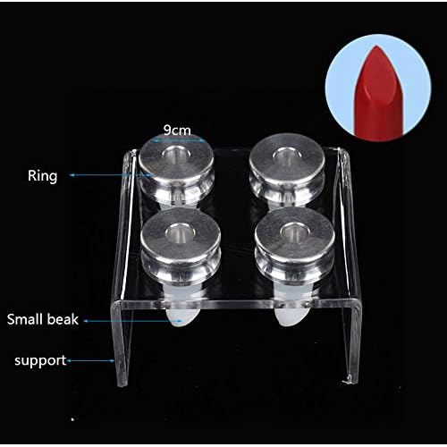 DIY Lipstick Mold, 9mm Handmade Lipstick Mould Lipstick Filling Tube Silicone Lip Balm Mold Crafts Tool(9mm Four Holes)