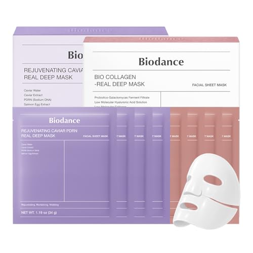 BIODANCE Luxury Holiday Duo: Caviar PDRN & Bio Collagen Real Deep Overnight Gel Mask for Plumping Hydration, Firming for Glass Skin, Korean Skin Care, Skin Care Set