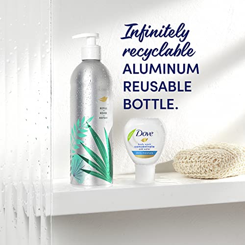 Dove Concentrate Refill 4 Count for Instantly Soft Skin and Lasting Nourishment Daily Moisture Refill for use Reusable Bottle 4 fl oz (makes 16 fl oz of Body Wash)