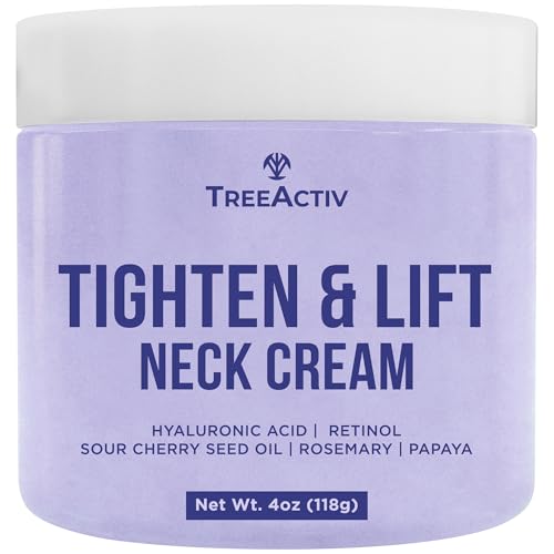 Neck Firming Cream with Hyaluronic Acid, Collagen and Cupuacu Butter Firming Lifting Neck Cream for Wrinkles and Crepe Skin Neck Wrinkle Cream and Moisturizer for Smoother-Looking Skin (4oz)