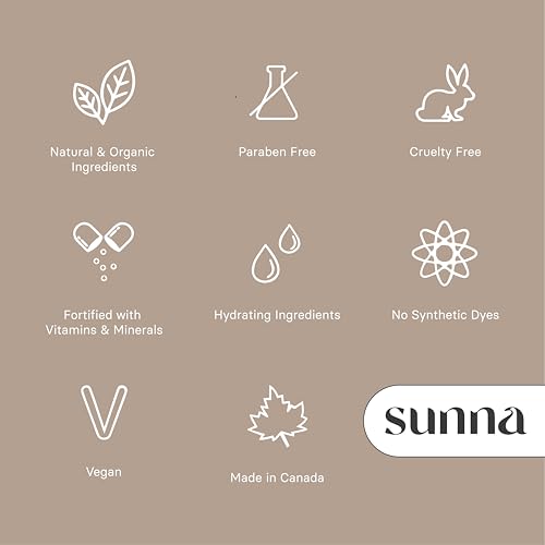 Dark Express Self Tanning Mousse by SunnaTan - Self Tanner Mousse with Natural Ingredients - Lightweight Formula - Vegan & Paraben Free - Made in Canada (210ml)