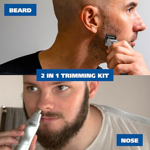 Wahl Edge Pro Bump Free Corded Beard Trimmer for Men Touch Up Trimmer & Grooming Detailer Kit ? Perfect for Edging Beards, Mustaches, Hair, & Stubble, ? Model 9686-300