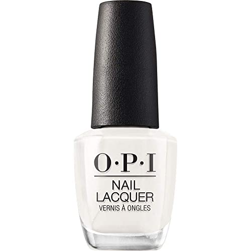 Bundle of OPI Nail Lacquer, Funny Bunny, White Nail Polish, 0.5 fl oz + OPI Top Coat, Protective High Gloss Shine Nail Polish Top Coat, 0.5 fl oz