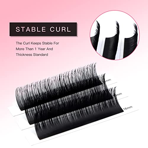 TDANCE Lash Extension Matte Black Eyelash Extension C CC D DD J B L Curl Volume & Classic Lash Extensions 0.03-0.18mm Thickness Professional Salon Use(0.03-DD,19 mm)