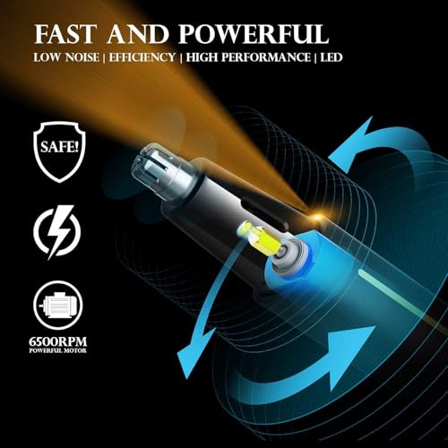 AREYZIN Nose Hair Trimmer for Men,2025 Professional 3 in 1 Painless Rechargeable Ear and Nose Trimmer,IPX7 Waterproof Eyebrow Facial Hair Trimmer Body Grooming Kit Dual Edge Blades