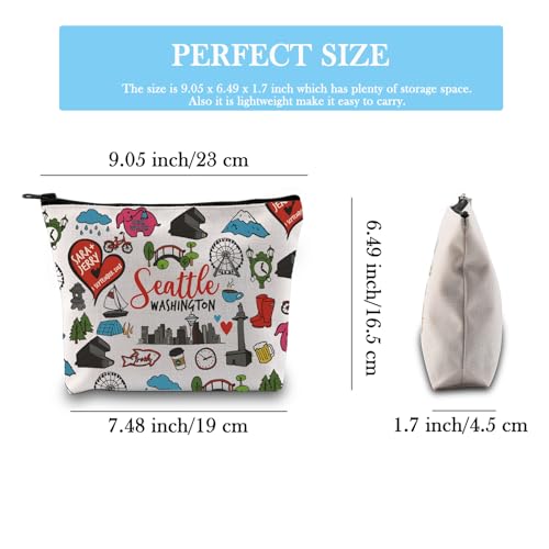 GJTIM Seattle Washington Souvenir Gift Seattle Washington Welcome Bag Travel Pouch for Traveller