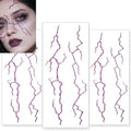 Movie Purple Temporary Tattoos Dance Cosplay Halloween Cosplay Tattoos Stickers Prop Accessories, Waterproof Temporary Tattoo (3 PCS)