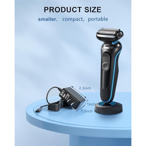 12V Shaver Charger for Braun Series 7 9 3 5 1 XT5 Electric Razor 3040s 340s 9385cc 370 720 760cc 790cc 720s-4 7865cc 9090cc 9330s 5018s 7020s 9095cc 3350cc-4 390cc for Braun Wall Charger