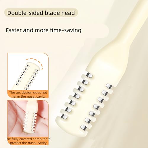 10PCS 3-in-1 Nasal Hair Cutter, Upgrade Double-Sided Nose Hair Trimmer, Portabl 360¡Æ Manual Nose Trimmer for Men and Women (10)