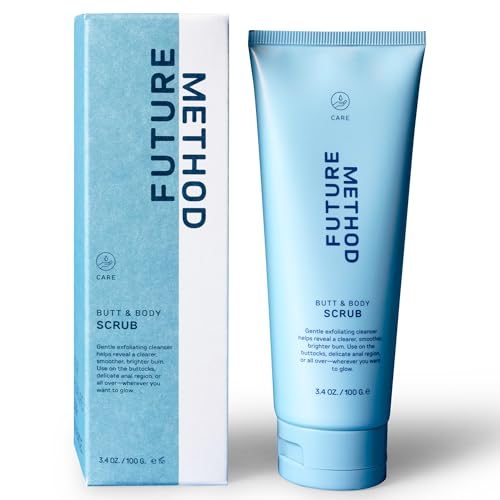 Body Scrub Exfoliating Cleanser - Butt Scrub with Hyaluronic Acid, Jojoba Oil, & Vitamin C - Clarifying & Hydrating Butt Exfoliator, 3.04 oz (Pack of 1)