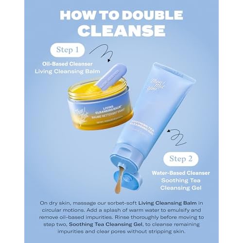 Then I Met You Living Cleansing Balm, Makeup Remover, Cleansing Oil, Face Cleanser, Melts Makeup & Sunscreen, Non-Stripping Zero Residue Oil Cleanser, First-Step Clean Vegan Korean Skincare