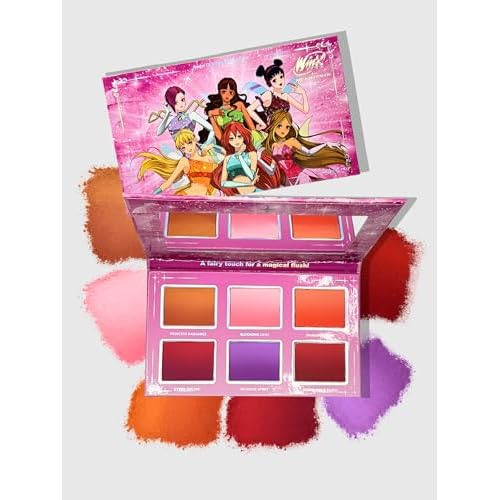 Winx Club x Nekoyanin Realm Of Magic Blush Palette, Highly Pigmented Makeup Shades, Blendable Powder, Professional Facial Beauty Cosmetic Makeup Blush, Vegan & Cruelty-Free,