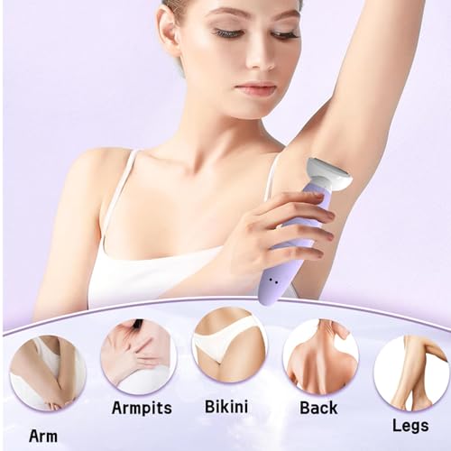 Electric Razors for Women, Bikini Trimmer for Women, Multifunction 5 in 1 Lady Shaver Kit for Face Nose Eyebrow Arms Armpit Legs Pubic Area