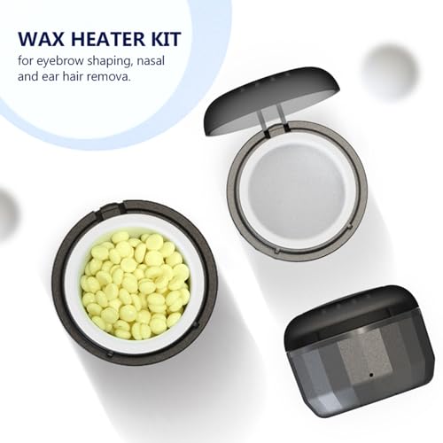 Nose Wax Kit for Men & Women, Mini Wax Heater with 100g Hard Wax Beans, USB-Powered Fast Heating for Nose & Ear Hair Removal, Facial Grooming Kit, Portable & Easy to Use (Pink)