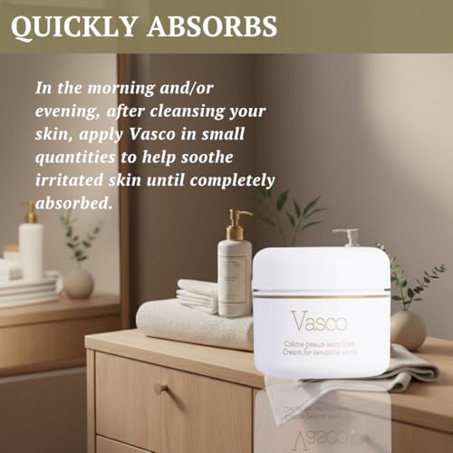 Gernetic VASCO Sensitive Skin Cream, Facial Moisturizer for Sensitive Skin, Helps Reduce the Appearance of Redness, with Chamomile & St. John¡¯s Wort - 50ml/1.7 Fl Oz