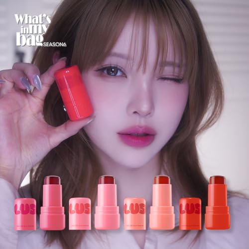Elensilia Plush Water Jelly Lip & Cheek Tint ? Juicy Grapefruit, 10g (0.35oz) | Lightweight & Buildable Tint for a Natural, Fresh Glow