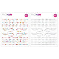 2 PCS Face Gems ? Face Jewels - Self-Adhesive Rhinestone Face Jewels for Makeup, Party & Rave Looks - Eye Gems, Face Glitter, Self- Adhesive Festival Gems, Glitter Tattoo, Face Gems (Multicolor)
