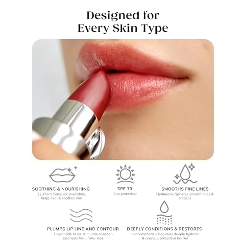KAPLAN MD Perfect Pout Lipstick, Revitalizing Treatment + SPF 30 Sunscreen, 0.11 oz