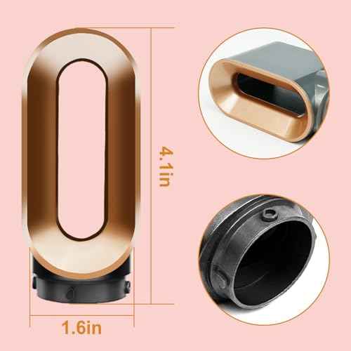 Pre-Styling Dryer Attachment Nozzle Replacement for Dyson Airwrap HS01 HS05 Accessories Part 969759-01,Nickel/Copper