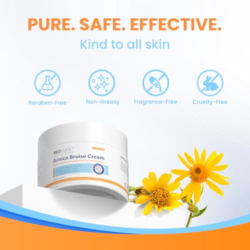 Arnica Cream Extra Strength for Thin Skin, Arnica Montana Cream with Vitamin K C & E, Fast Absorbing Hydrating Cream for Face and Body, Supports Skin Recovery Appearance, 4.23 oz