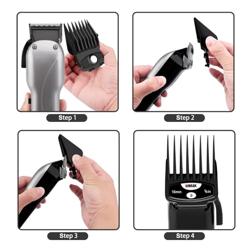 Magnetic Clipper Guards Cutting Guides Compatible with Wahl Clippers,8 Cutting Lengths 1/32"£¨0.5mm) to 5/8"(16mm),Fits Most Cordless/Cord Clippers (8packs)